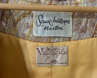 Vintage Scaasi-Boutique Martini Dress & Coat Vendome	SZ 12	
