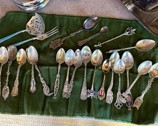 Lot of Vacation Spoons most sterling		
