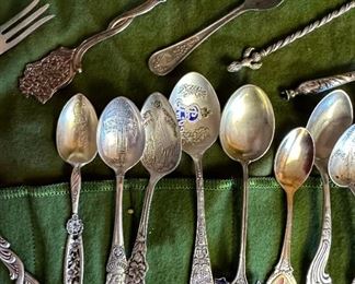 Lot of Vacation Spoons most sterling		
