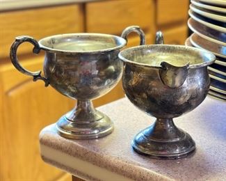 2pc Hamilton Sterling Silver Sugar and Creamer		
