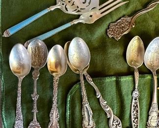 Lot of Vacation Spoons most sterling		
