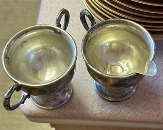 2pc Hamilton Sterling Silver Sugar and Creamer		

