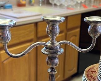 1pc Sterling Silver Weighted Candle Holder Single		
