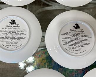 Lot of 8 Palekh Collectors Plates Russian tales	8in	
