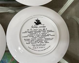 Lot of 8 Palekh Collectors Plates Russian tales	8in	
