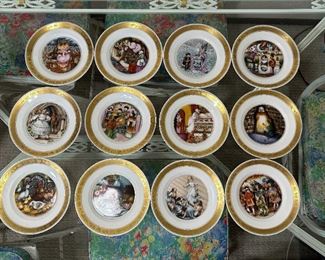 12pc Vintage Royal Copenhagen Hans Christian Andersen Collector Plates	7.5in	
