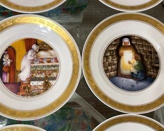 12pc Vintage Royal Copenhagen Hans Christian Andersen Collector Plates	7.5in	
