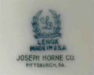 Lenox Joseph Horne Plate	10.5in Diameter	
