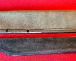Vintage US Military WWII Ontario Knife Co 24” Machete With Sheath	23.25in long	

