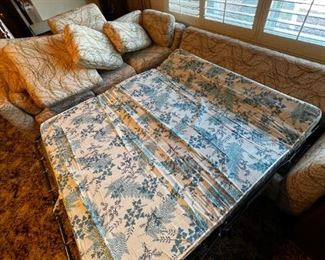 Vintage Kroehler by Royale Sectional Sofa 2 piece section sleeper sofa couch	1 st piece 26in x 36in x 88in 2nd piece 26in x 36in x 77in	HxWxD
