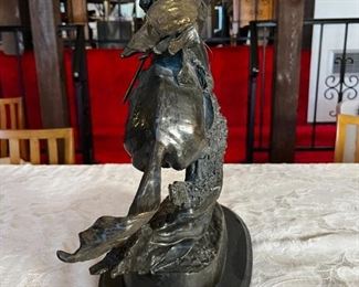 Frederic Remington The Cheyenne  Bronze Sculpture Statue 12/100 old bronze casting	21in. x 22in. x 9.5in	HxWxD
