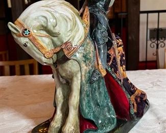 Rare Royal Doulton Character Figurine “St. George Knight on Horse" HN 2067	16.25in x 15.25in x 7.25in	HxWxD
