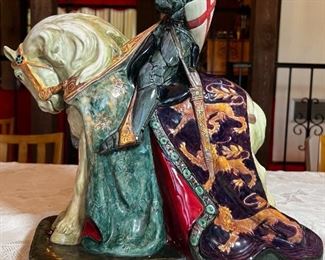 Rare Royal Doulton Character Figurine “St. George Knight on Horse" HN 2067	16.25in x 15.25in x 7.25in	HxWxD
