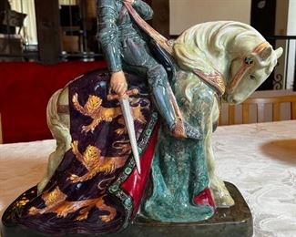 Rare Royal Doulton Character Figurine “St. George Knight on Horse" HN 2067	16.25in x 15.25in x 7.25in	HxWxD
