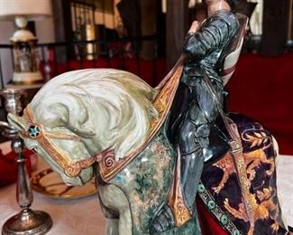 Rare Royal Doulton Character Figurine “St. George Knight on Horse" HN 2067	16.25in x 15.25in x 7.25in	HxWxD
