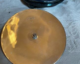 Antique Wedgwood Dark Blue Jasperware Silver-Mounted Biscuit Barrel	7in Tall x 5.5in diameter	
