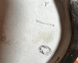 Antique Wedgwood Dark Blue Jasperware Silver-Mounted Biscuit Barrel	7in Tall x 5.5in diameter	
