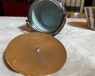 Antique Wedgwood Dark Blue Jasperware Silver-Mounted Biscuit Barrel	7in Tall x 5.5in diameter	
