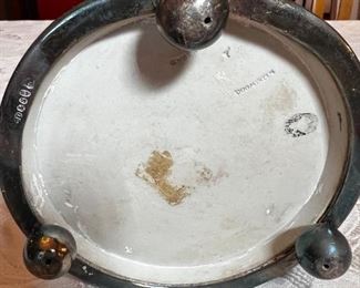 Antique Wedgwood Dark Blue Jasperware Silver-Mounted Biscuit Barrel	7in Tall x 5.5in diameter	
