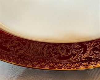 Royal Worcester Embassy Ruby & Gold large Oval Platter	Length 15.5 width 13in	
