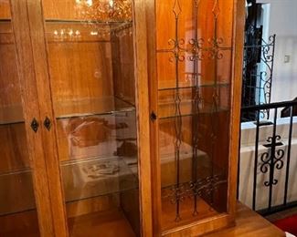 Vintage John Widdicomb lighted china cabinet	81.75in x 70in. X 18.75in	HxWxD
