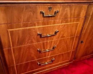 Vintage John Widdicomb lighted china cabinet	81.75in x 70in. X 18.75in	HxWxD
