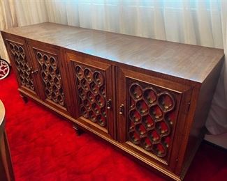 Basque walnut console 2 piece solid wood buffet	30in x 19in x 66in	HxWxD
