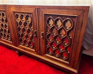 Basque walnut console 2 piece solid wood buffet	30in x 19in x 66in	HxWxD
