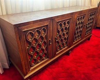 Basque walnut console 2 piece solid wood buffet	30in x 19in x 66in	HxWxD
