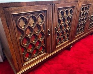 Basque walnut console 2 piece solid wood buffet	30in x 19in x 66in	HxWxD
