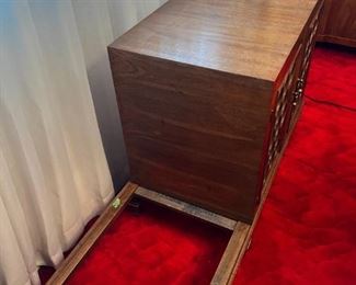 Basque walnut console 2 piece solid wood buffet	30in x 19in x 66in	HxWxD
