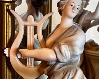 Porcelain Muse Figurine Lamp	41in x 11.5in	
