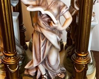 Porcelain Muse Figurine Lamp	41in x 11.5in	
