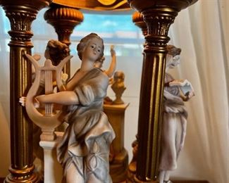 Porcelain Muse Figurine Lamp	41in x 11.5in	
