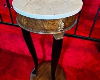 Weiman Marble Top Lamp/Plant Stand Table	34 inches tall marble 16 inches diameter	
