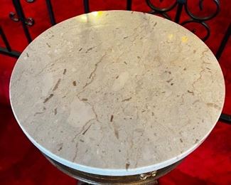 Weiman Marble Top Lamp/Plant Stand Table	34 inches tall marble 16 inches diameter	
