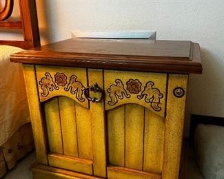 mid century nightstands	22.5 by 25 x 16’ deep each	
