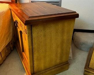 mid century nightstands	22.5 by 25 x 16’ deep each	
