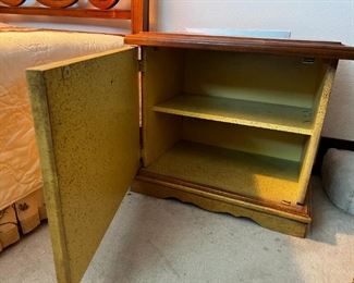 mid century nightstands	22.5 by 25 x 16’ deep each	
