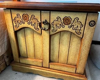 mid century nightstands	22.5 by 25 x 16’ deep each	
