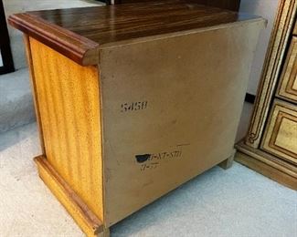 mid century nightstands	22.5 by 25 x 16’ deep each	
