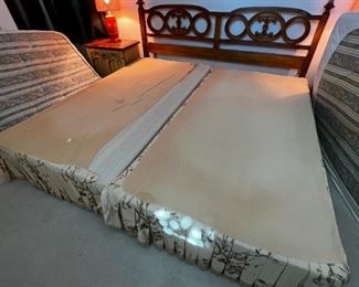 Mid century John Widdicomb king size bed	dimensions: 66.5 x 80. length of bed, 82 inches	
