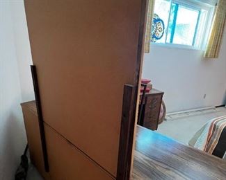 Nine drawer console dresser with mirror	Console dresser measurements, 30.5 x 70.5 x 19 mirror measurements 49.5 x 32.	
