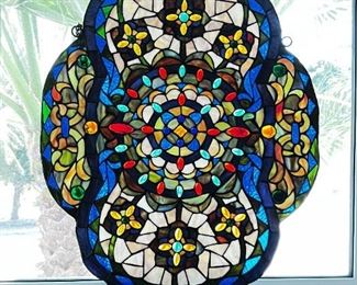 stained glass window hanging	24.5 x 20.	
