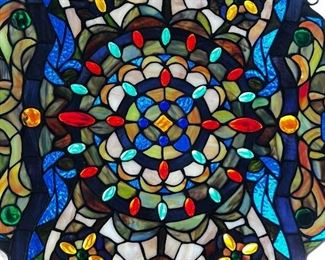 stained glass window hanging	24.5 x 20.	
