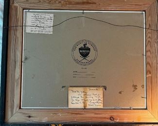 Vintage 1968 Original abstract, art, signed Nate Dunn “The Cove”	Painting size 16 x 20 frame size 21.25 x 25.5.	
