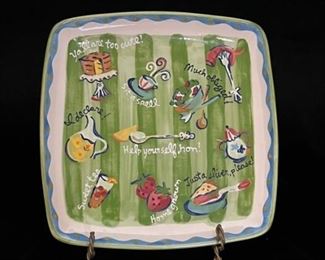 Square Platter with Southern sayings by Becky Denny