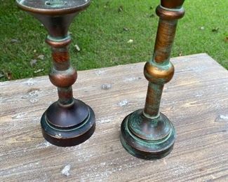 Southern Living copper looking candle stick holders