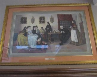 School. Published London 1881. Painted by John Bangold Burgess 1878. Engraver Richard Josey.