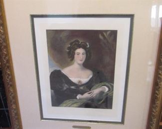 Lady Sarah Garay Brunsden Lyndhurst. Painted by Sir Thomas Lawrence. Engraver unknown.